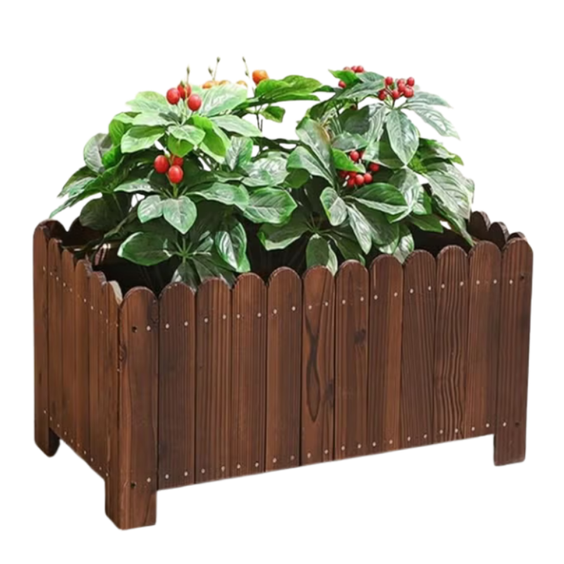Vintage Wooden Flower Pot
