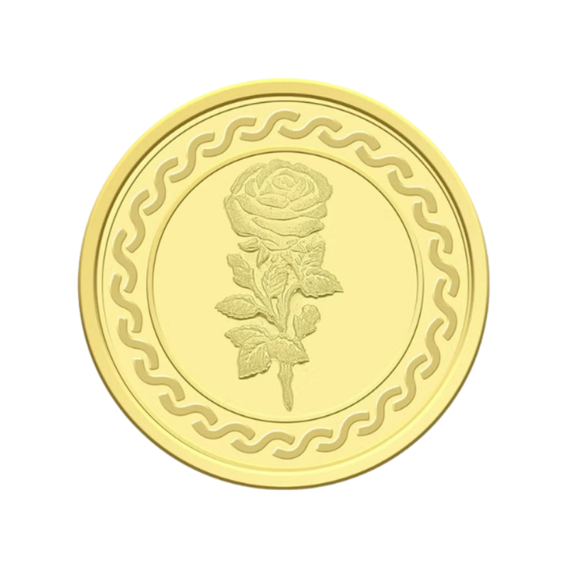 2g Gold Coin with Flower
