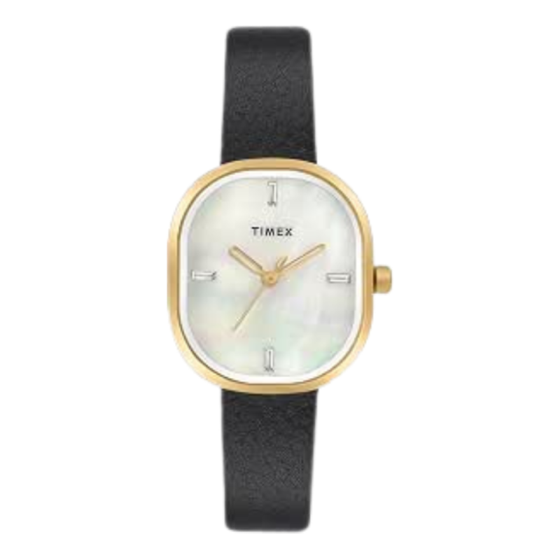 TIMEX Women Mother of Pearl White Square Dial Analog Watch - TWEL20500, White