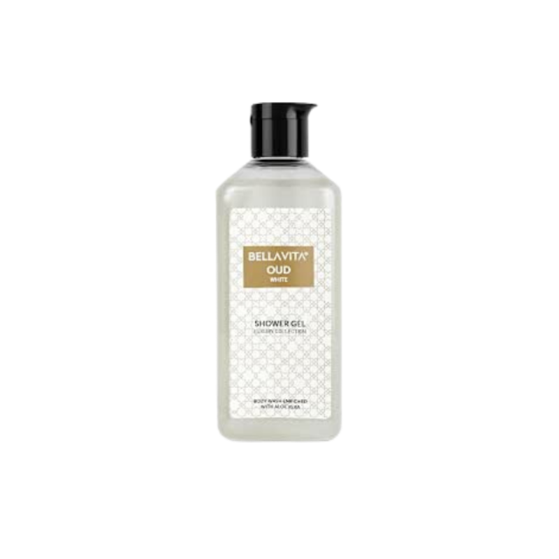 BELLAVITA OUD WHITE Body Wash Shower Gel for Women & Men | 250ml | Unisex Bodywash with Aloe Vera Extract | Deep Cleansing, Hydrating, Moisturising | Suitable for All Skin Types