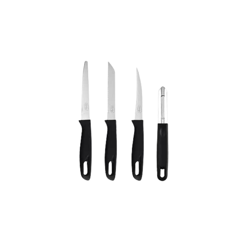 Pigeon by Stovekraft Edge High Grade Stainless Steel 4 Pcs Kitchen Knife Set | Black