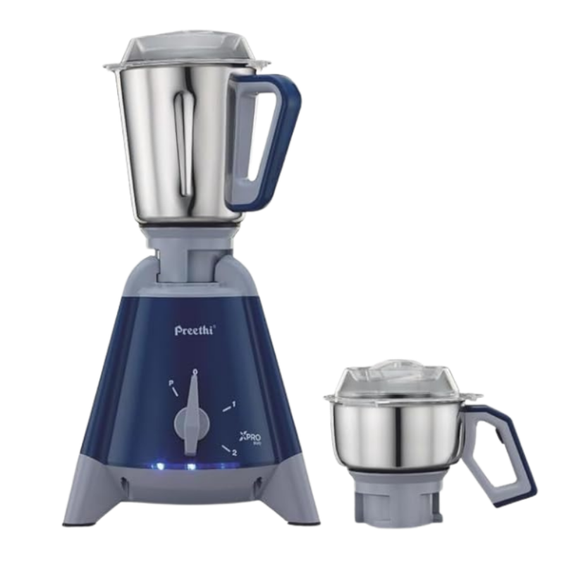 Preethi Xpro Duo MG 198 1300-Watt Mixer Grinder (Deep Blue), Medium Including 5 Years Free Service With Life Long Service Support