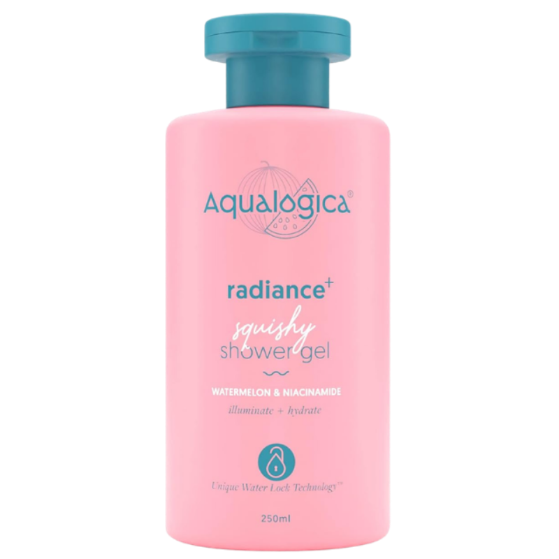 Aqualogica Body Wash Radiance+ Squishy Shower Gel with Watermelon & Niacinamide for Deeply Cleansed, Hydrated & Radiant Skin for Women & Men -For Dry, Oily & Sensitive Skin -250ml