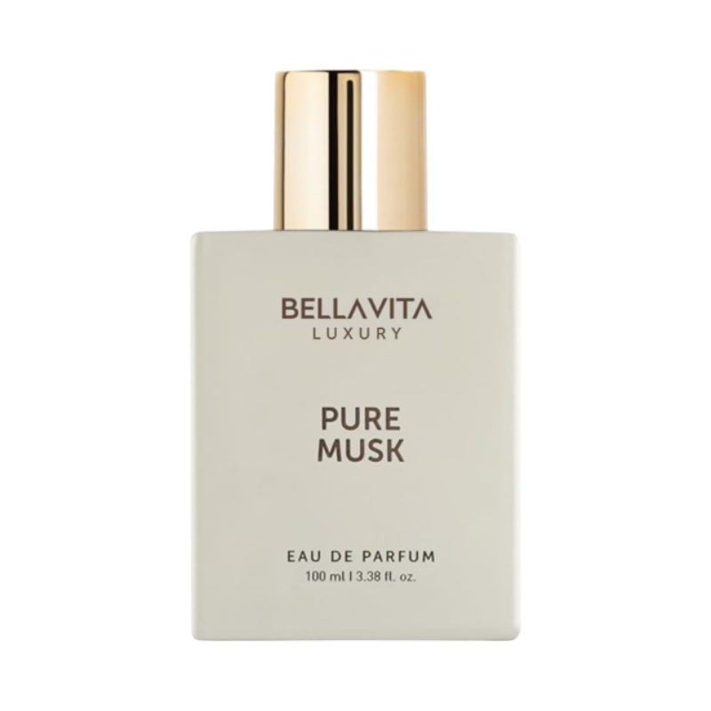 BELLAVITA Pure Musk | Long Lasting Eau De Parfum 100ml Perfume for Men and Women | with Lily of the Valley, Sandalwood and Tonka | Premium, Woody, Floral Fragrance