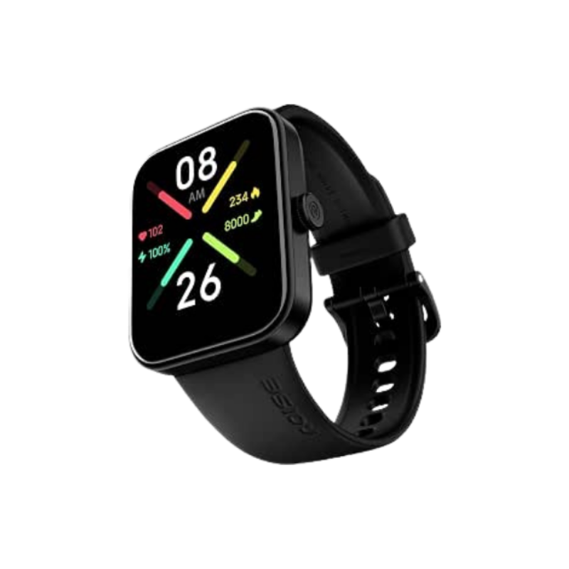 Noise Pulse Go Buzz Smart Watch with Advanced Bluetooth Calling, 1.69" TFT Display, SpO2, 100 Sports Mode with Auto Detection, Upto 7 Days Battery (2 Days with Heavy Calling) - Jet Black