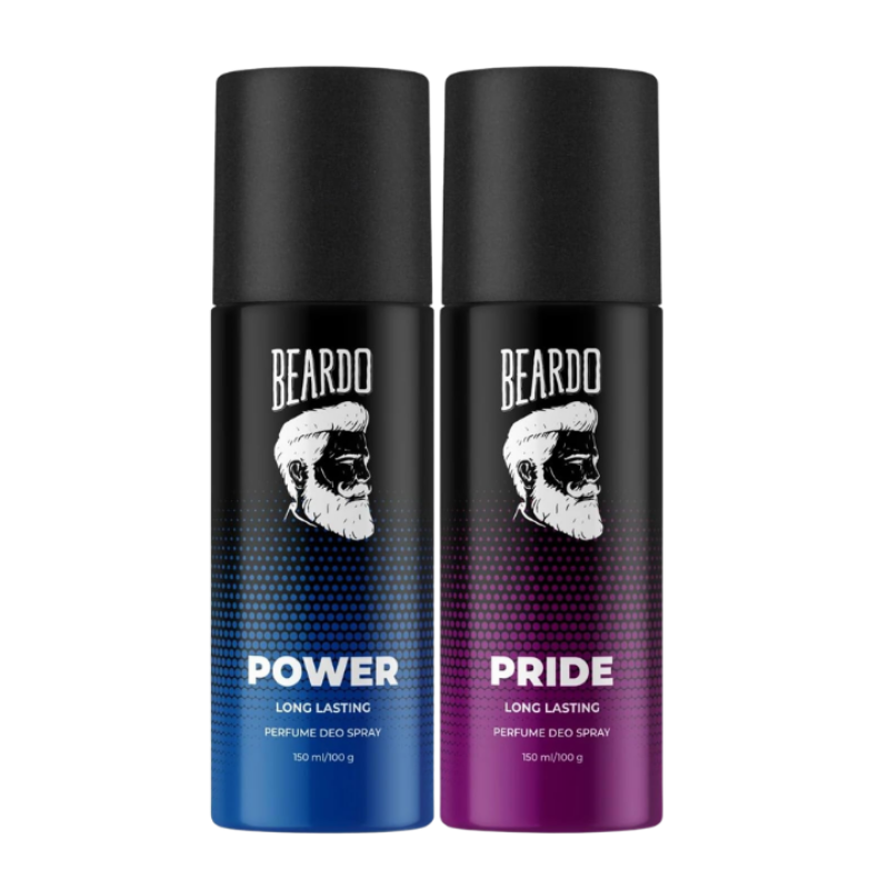 Beardo Power & Pride Perfume Body Spray 150ml x 2 (Set of 2) Get compliments with Long lasting Fougere, Aromatic Deodorant | Gift For Brother | Gift For Friends