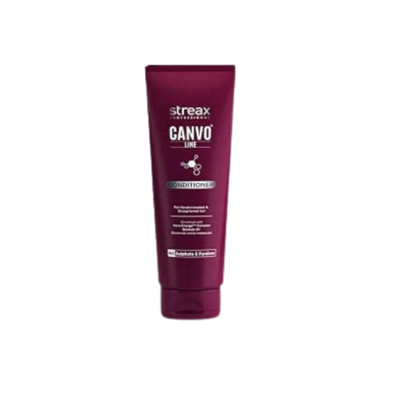 Streax Professional Canvoline Straightening Post Care Conditioner for Women | Chemically Treated hair – 250ml | Anti Frizz & Hair Breakage | Soft & Tangle Free Hair | Sulphate & Paraben free