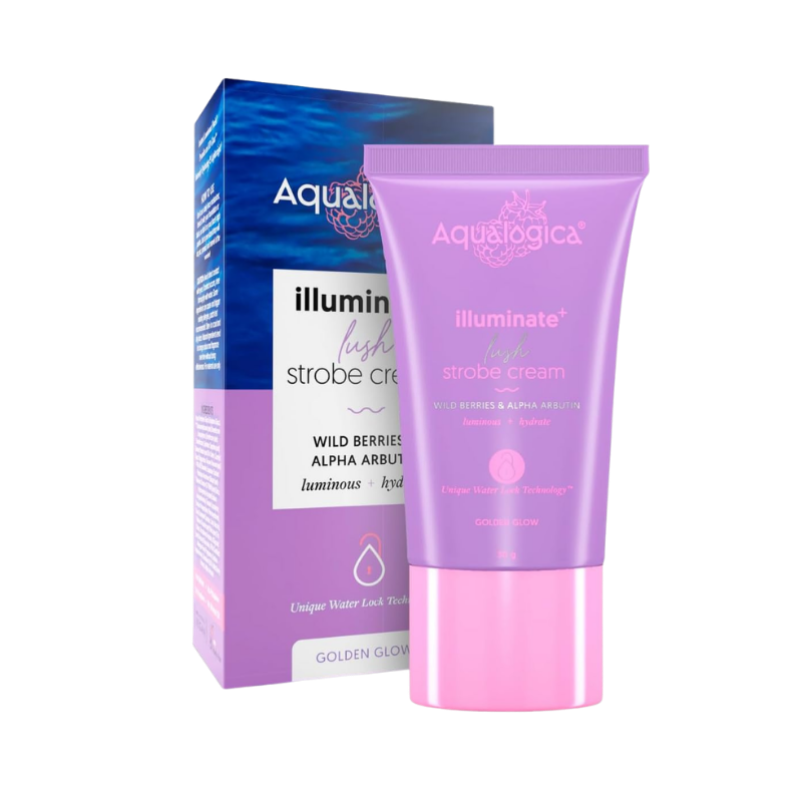 Aqualogica Illuminate+ Lush Strobe Cream with Wild Berries and Alpha Arbutin - 30g
