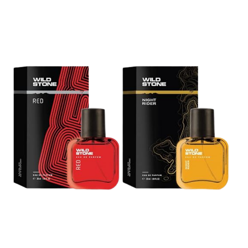 Wild Stone Night Rider and Red Long Lasting Perfume for Men, Pack of 2 (30ml each)|Perfume for Men