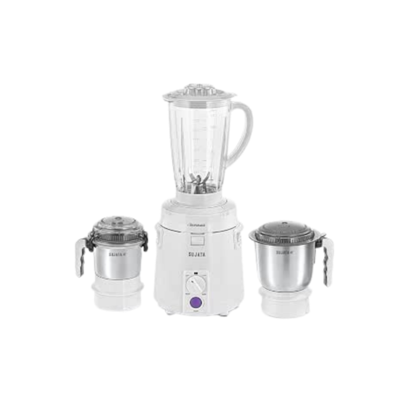 Sujata Supermix 900 Watts Mixer Grinder | 22000 Rotations Per Min | 90 Minutes Continuous Running | 3 Versatile Jars 1750 ml 1000 ml and 400 ml