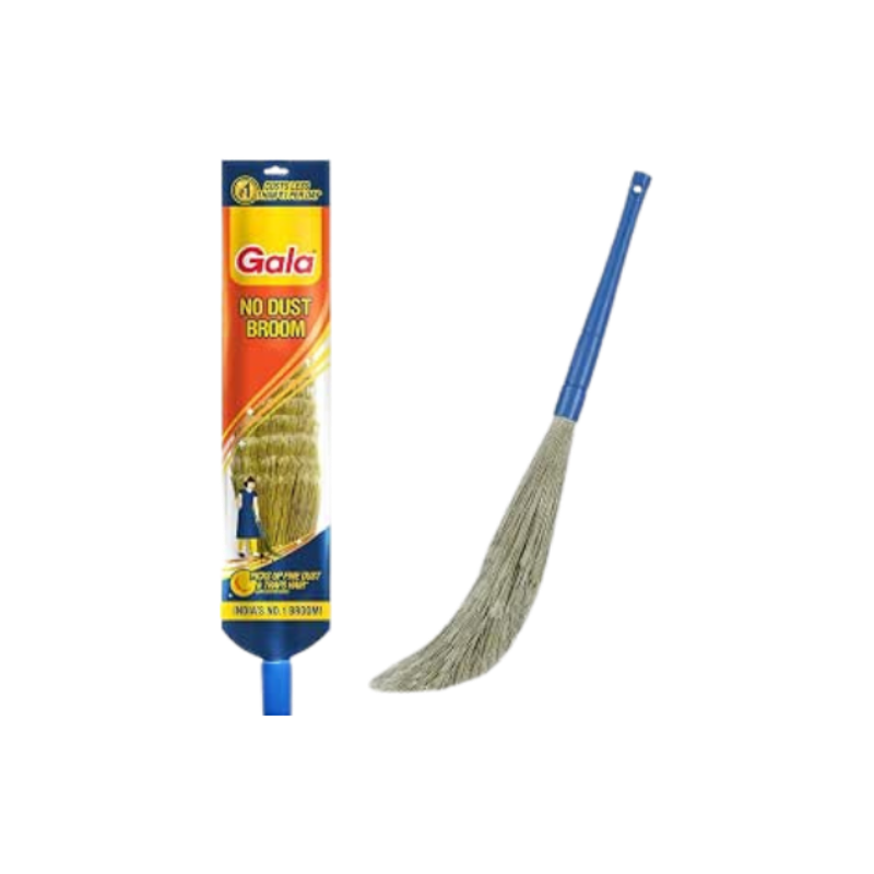 Gala No Dust Broom For Floor Cleaning, broom stick for home floor cleaning, Jhadu for home cleaning, Made of washable Fibers (Pack of 1)