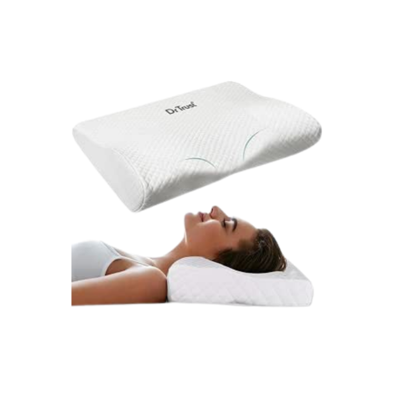 Dr Trust USA Orthopedic Contour Cervical Neck Shoulder Spondylitis Sleeping Pillow Memory Foam 347 S