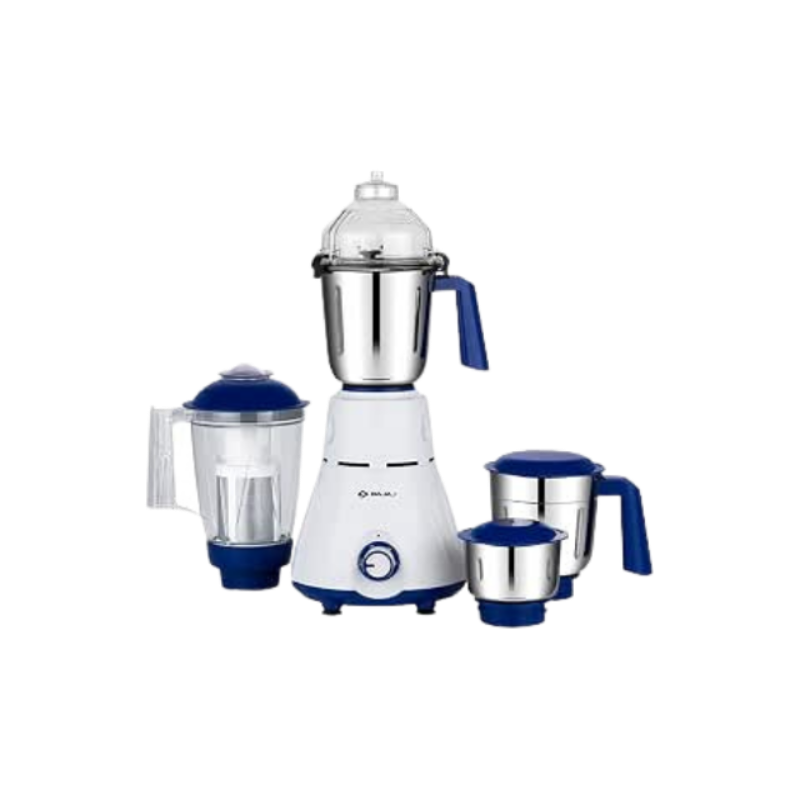 Bajaj Rex 750W Mixer Grinder, White/Blue