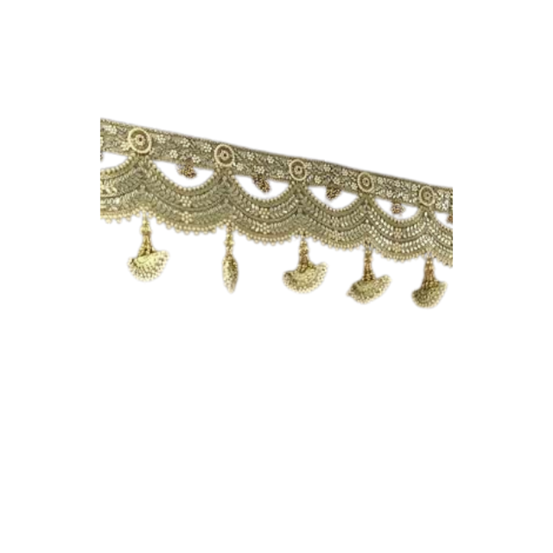 Divyakosh Fabric Toran for Door Entrance | Luxury Festoon/Latest Bandanwar | 38 Inch | Elegant Golden Color, Premium for Main Entrance | 1 Pc Door Toran |