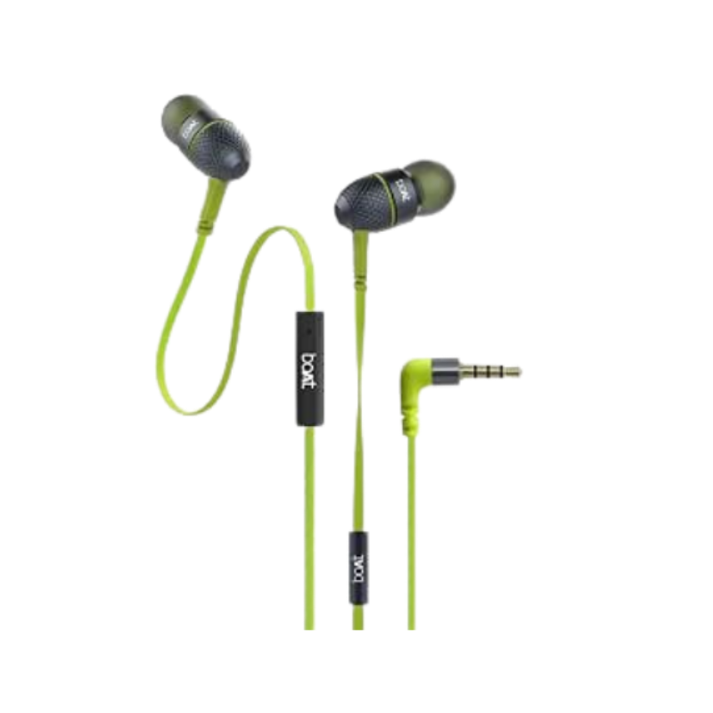 boAt Bassheads 220 Wired in Ear Earphones(Indi Lime)