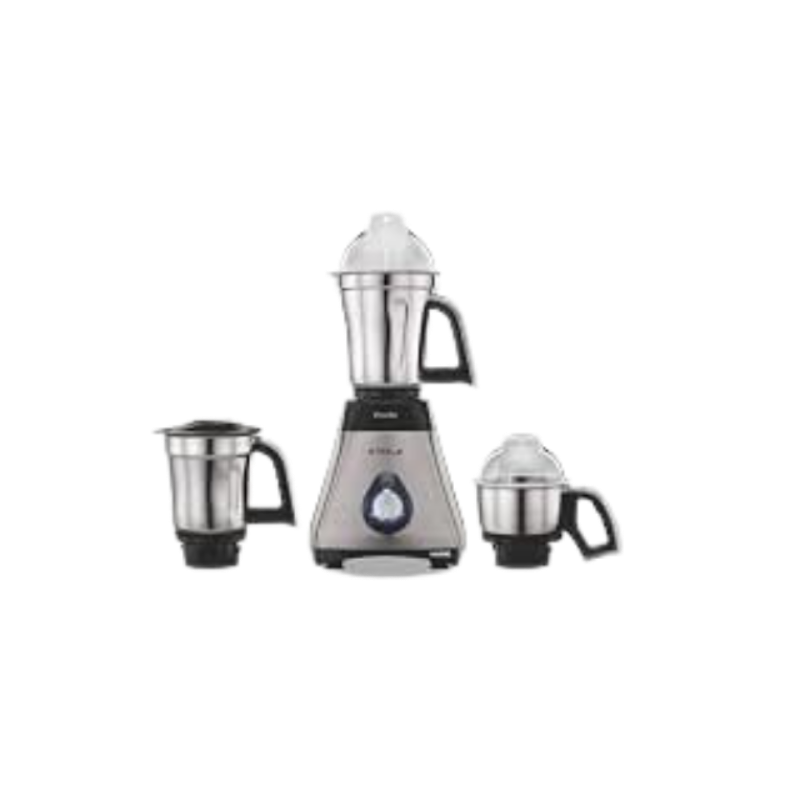 Preethi Steele Max Mixer Grinder for Kitchen| Vega W5 750 Watt Mixie, 3 Jars, Black (MG-212)