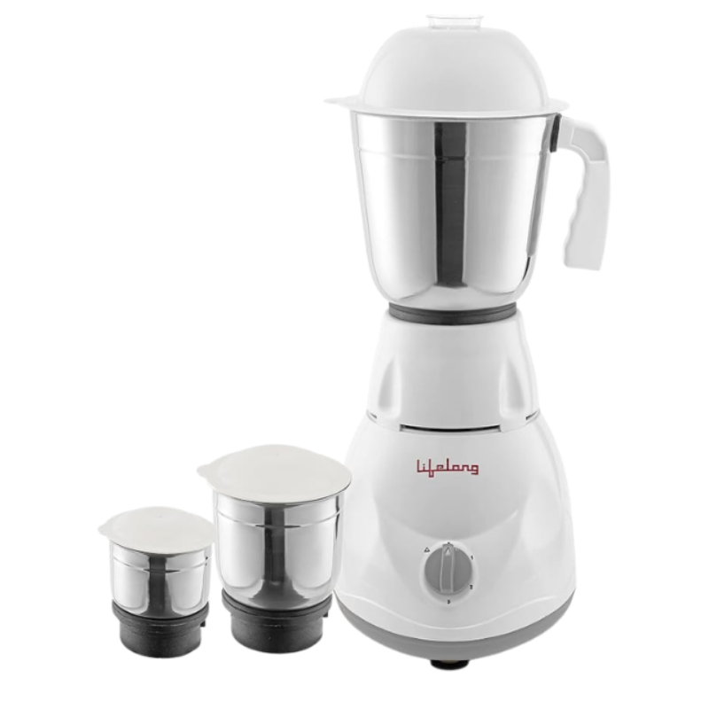 Lifelong Mixer Grinder for Kitchen - 3 Jars 500 Watt Mixie With Chutney, Dry Grinder & Liquidizing Jars - Wet Grinder & Blender for Milkshake, Smoothie, Puree - Stainless Steel Blades (LLMG45)