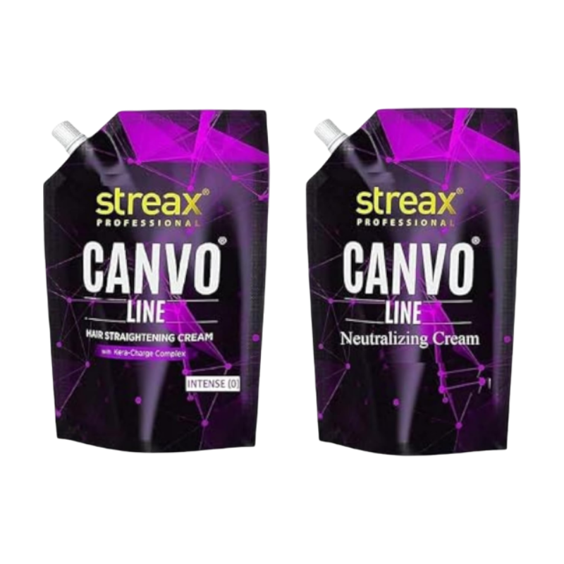 Streax Professional Canvo Line Big Straightening Cream And Neutralizing Cream (Intense)