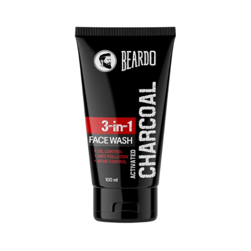 Beardo Activated Charcoal Face Wash - Acne, Oil & Pollution Control - 100 ml