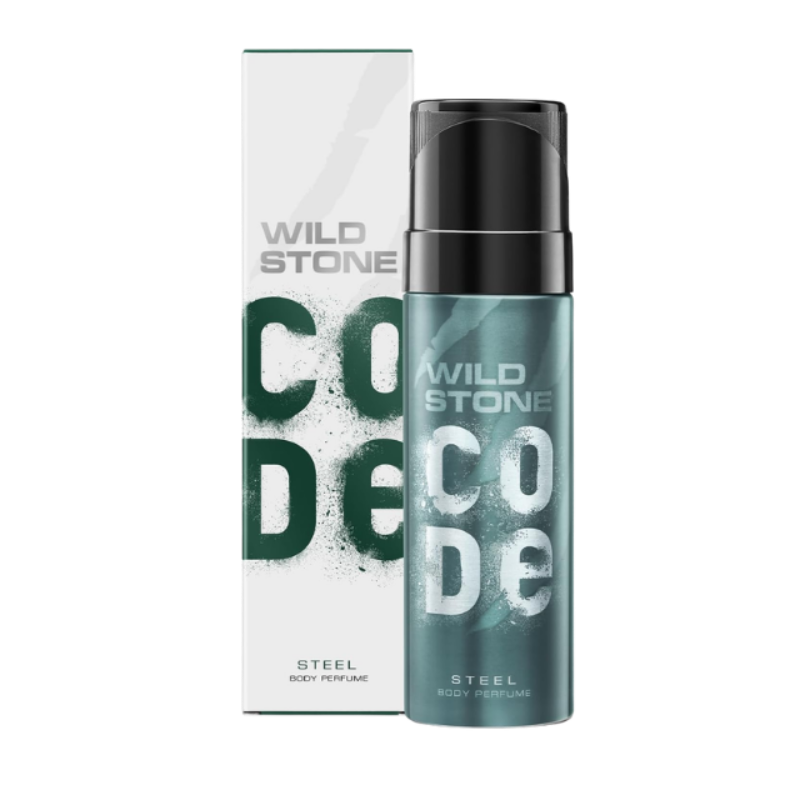 Wild Stone CODE Steel Long Lasting No Gas Body Perfume for Men, 150ml
