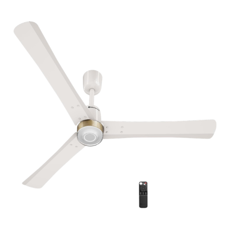 Atomberg Renesa Elite Smart 1200mm Voice Enabled BLDC Ceiling Fan with Remote Control | BEE 5 star | High Air Delivery with Moonbeam LED Light | Designer Fan | 3 Year Warranty| Pearl White