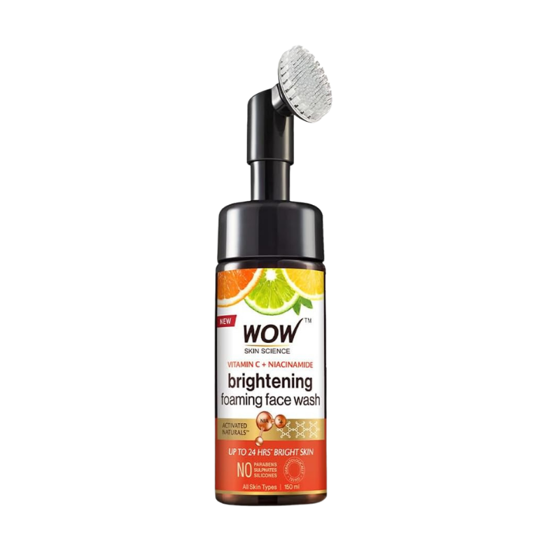 Wow Skin Science Vitamin C Foaming Face wash with Brush 150ml
