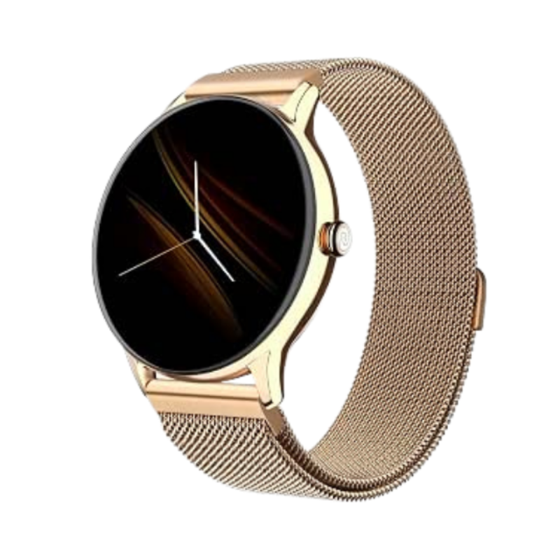 Noise Twist Go Round dial Smartwatch with BT Calling, 1.39" Display, Metal Build, 100+ Watch Faces, IP68, Activity Tracker, Oxymeter (SpO2), 24/7 Heart Rate Monitoring (Gold Link)