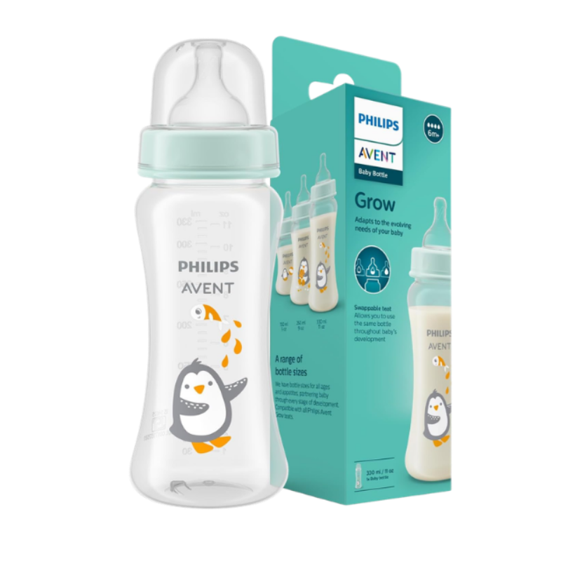 AVENT Philips Grow Feeding Bottle SCF064/01-(330ml Single) by Fratelli