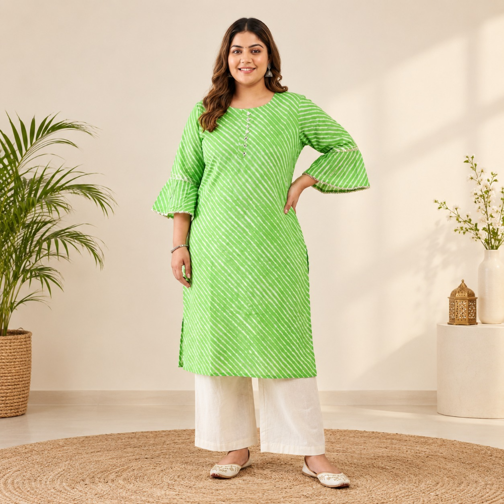 Green Plus Size Kurti